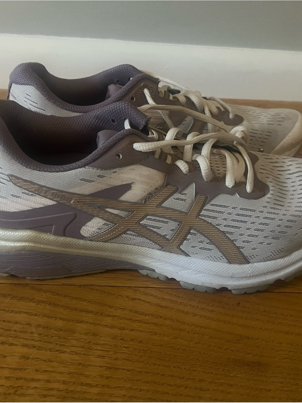 Asics Women's Athletic Running Shoes in Gray and Taupe